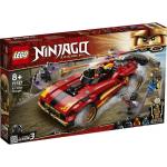 LEGO NINJAGO Ninja X-1 Super voiture de course, petite voiture et moto Ninja avec figurine Golden Cole, 71737