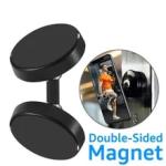 Support magnétique double pour téléphone portable, pour salle de sport, avec double aimant, noir