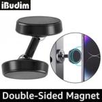 Support magnétique double pour téléphone portable, pour salle de sport, avec double aimant, noir