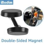 Support magnétique double pour téléphone portable, pour salle de sport, avec double aimant, noir