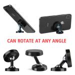 Support magnétique double pour téléphone portable, pour salle de sport, avec double aimant, noir