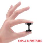 Support magnétique double pour téléphone portable, pour salle de sport, avec double aimant, noir
