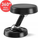 Support magnétique double pour téléphone portable, pour salle de sport, avec double aimant, noir