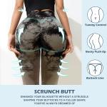 Leggings sportivi donna, vita alta pancia piatta, Push Up, vita alta, Opaco scrunch, Pantaloni palestra fitness per yoga jogging