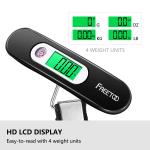 Digitale Gepäckwaage, Koffer, mit Tara-Funktion, für Reisen, maximale Tragkraft 50 kg /110 lb, Farbe schwarz