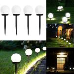 Scheinwerfer, Solarlampe, Straßenlaterne, Gartenleuchten, Trittbrett, 4 Stück, LED