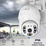 Überwachungskamera, Outdoor WIFI-Kameras, PTZ, 1080P IP Cam Wireless, 355° /90°, 40M Nachtsicht, Bewegungserkennung, APP