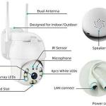 Überwachungskamera, Outdoor WIFI-Kameras, PTZ, 1080P IP Cam Wireless, 355° /90°, 40M Nachtsicht, Bewegungserkennung, APP