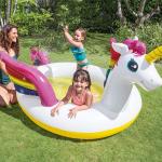 Piscine gonflable avec Licorne et jeux d'enfants spray, dimensions 272x193x104 cm, Intex 57441, reconditionné