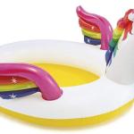 Piscine gonflable avec Licorne et jeux d'enfants spray, dimensions 272x193x104 cm, Intex 57441, reconditionné
