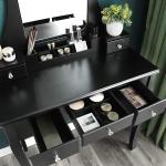 Tavolo da Trucco con Grande Specchio Senza Cornice per Il Make Up