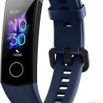 Smartwatch, wasserdichte Herzfrequenz-Smartwatch, Kalorien, Schrittzähler, SMS, Telefon, Ehrenband 5, blau