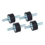 Bâtis en caoutchouc d'anti vibration, amortisseur de choc d'isolateur de bobine de compresseur d'air de bâti de compresseur d'air de monture de vibration en caoutchouc de 4pcs M8 30 × 15