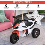 Elektrisches Dreirad Spielzeug Motorrad für Kinder 18-36 Monate mit Musik und Scheinwerfern Weiß und Rot