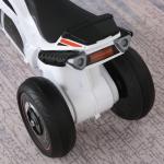 Elektrisches Dreirad Spielzeug Motorrad für Kinder 18-36 Monate mit Musik und Scheinwerfern Weiß und Rot