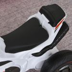 Elektrisches Dreirad Spielzeug Motorrad für Kinder 18-36 Monate mit Musik und Scheinwerfern Weiß und Rot