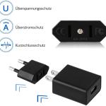 Reisenetzteil USA, 2 polig für europäischen Stecker, für Geräte mit amerikanischem Netzteil, 1 Stück