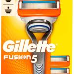 Gillette Fusion 5, Rasoir avec 3 lames rechargeables, Lames de rasoir anti-friction, Micropulsations douces pour un rasage optimal