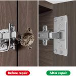 Reparaturplatte Scharniere Befestigung für Schranktüren, Holzmöbel