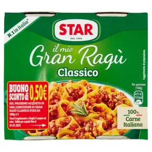 Gran Ragu Star classico 2x180 gr