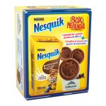 Nesquik box snack, Prêt à boire, Boisson à base de lait avec cacao à faible teneur en matières grasses, 3 Sablés Galbusera à faible teneur en matières grasses, 207g par paquet, paquet de 20 b