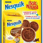 Nesquik box snack, Prêt à boire, Boisson à base de lait avec cacao à faible teneur en matières grasses, 3 Sablés Galbusera à faible teneur en matières grasses, 207g par paquet, paquet de 20 b