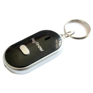 Rechercher Trouver des clés, porte-clés avec sifflet et lumière LED, couleur noire