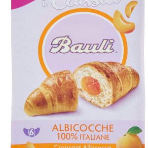Bauli Croissant Abricot avec farce aux abricots 100% italien, paquet de 6 x 50 g