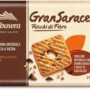 Galbusera GranSaraceno Sablés de blé entier avec des gouttes de chocolat et de la farine type 2
