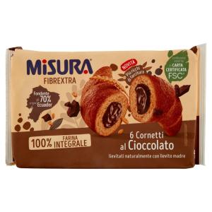 Cornetto Fibrextra, Choco, Misura, 308 g, confezione da 6 cornetti