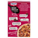 Müesli au chocolat et aux protéines, céréales croustillantes riches en protéines, avec du chocolat noir, des amandes et des noisettes grillées, Cameo