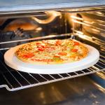 Pietra per pizza rotonda per forno e barbecue, pietra refrattaria 30 cm, per cottura croccante