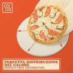 Pietra per pizza rotonda per forno e barbecue, pietra refrattaria 30 cm, per cottura croccante