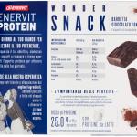 Enervit, Protein Snack cioccolato fondente, barrette energetiche con proteine del latte e fibre, con cioccolato fondente, senza glutine e olio di palma