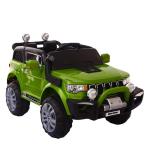 Auto elettrica per bambini, 12v, Jeep, 2 posti, con telecomando 2.4g, verde