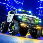 Elektroauto für Kinder, 12v, Jeep, 2 Sitze, mit Fernbedienung 2,4g, farbe weiß