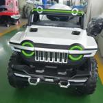 Elektroauto für Kinder, 12v, Jeep, 2 Sitze, mit Fernbedienung 2,4g, farbe weiß