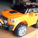 Elektroauto für Kinder, 12v, Jeep, 2 Sitze, mit 2,4g Fernbedienung, orange