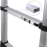 Scala Telescopica in Alluminio 4,4 m – Pieghevole Portatile, Norma CE EN131, Portata 150 kg