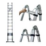 Scala Telescopica in Alluminio 5 m – Pieghevole Portatile, Certificata EN131, Portata 150 kg