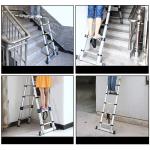 Scala Telescopica in Alluminio 5 m – Pieghevole Portatile, Certificata EN131, Portata 150 kg