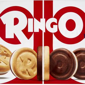 Ringo Snack, biscotti farciti con crema vaniglia, confezione da 6 snack Ringo, 330g