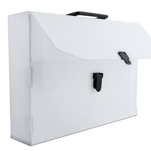 Valigette in polionda con maniglia, dorso 10 cm