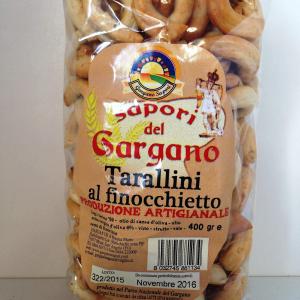 Tarallini mit Fenchelaroma, handgefertigt, 400 gr.