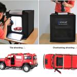Mini studio photo portable avec lumières LED, taille 40 x 40 x 40cm