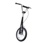 Scooter en acier pour enfants avec grandes roues et freins, noir, Homcom