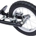 Scooter en acier pour enfants avec grandes roues et freins, noir, Homcom