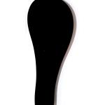 Brosse à cheveux démêlante et démêlée, couleur Noir avec intérieur pêche