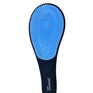 Entwirrende, entwirrende Haarbürste, schwarz mit blauer Innenseite