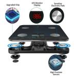 Bilancia pesapersone digitale intelligente, Body Fat Scale, controllo del grasso corporeo, connessione bluetooth, max 180 kg